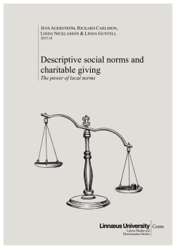 Descriptive social norms and charitable giving