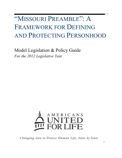 missouri preamble - Americans United for Life