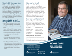 Self Managed Care Brochure