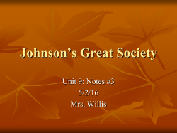 Johnson`s Great Society