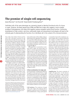 The promise of single-cell sequencing