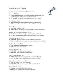 Scientific Revolution Walkthru Answer on your own paper in