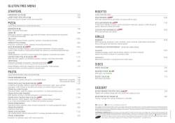 gluten free menu