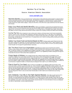 Nutrition Tip of the Day