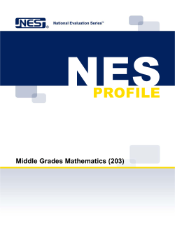 Middle Grades Mathematics (203)