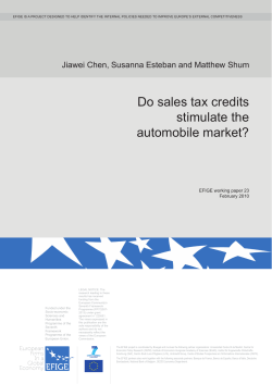 Do sales tax credits stimulate the automobile market?