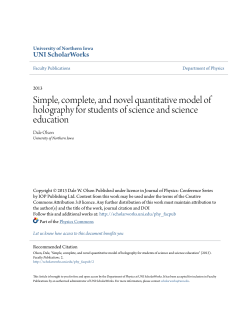 Simple, complete, and novel quantitative model of holography for