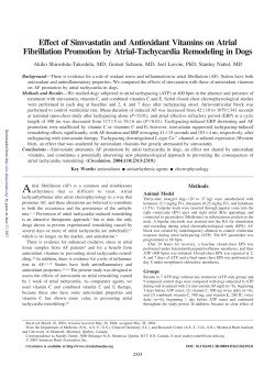 Effect of Simvastatin and Antioxidant Vitamins on Atrial