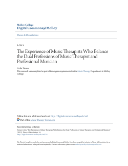 The Experience of Music Therapists Who Balance the Dual