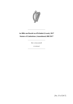 Statute of Limitations (Amendment) Bill 2017