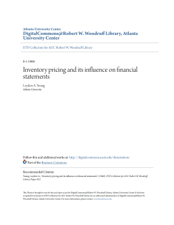 Inventory pricing and its influence on financial statements