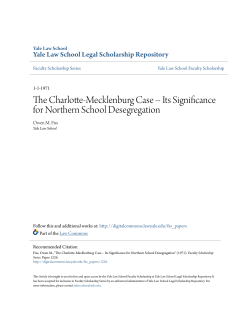 The Charlotte-Mecklenburg Case -- Its Significance for Northern