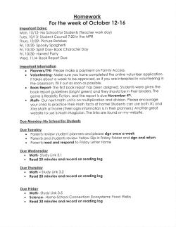 Oct 12-16 Homework