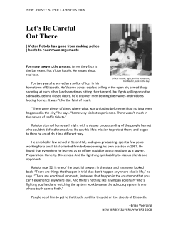 Let`s Be Careful Out There