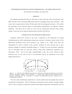 Overpressure Detection from Compressional