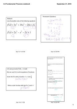 3.6 Fundamental Theorem