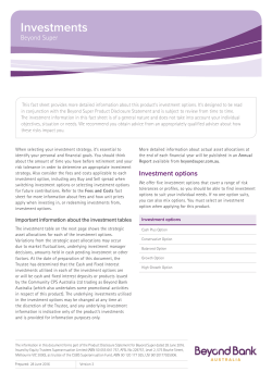 Investments - Beyond Bank