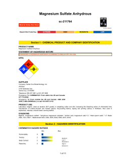 Magnesium Sulfate Anhydrous