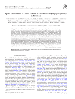 Spatial Autocorrelation of Genetic Variation in Three Stands of