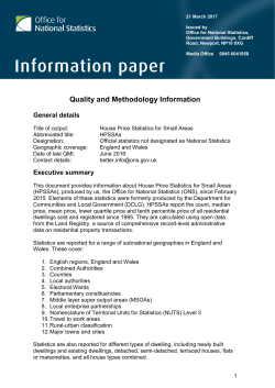 Quality and methodology information: house price statistics for small