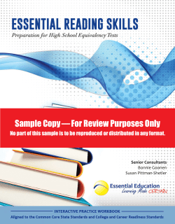 Essential Reading Skills