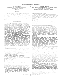 Inductive Reasoning in Mathematics