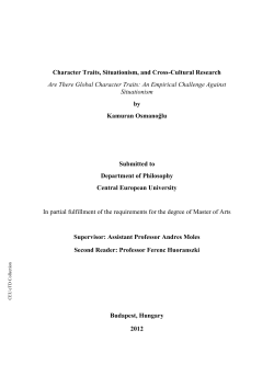 Character Traits, Situationism, and Cross
