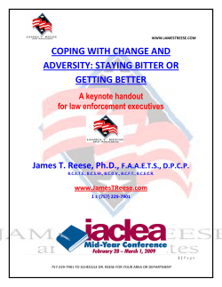 coping with change and adversity: staying bitter or getting