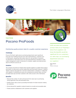 Pocono ProFoods Case Study