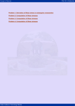 Worked out Examples on Shear