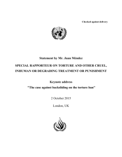 The case against backsliding on the torture ban