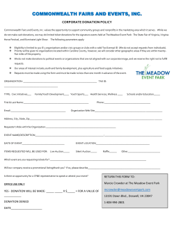 Corporate Donation Policy