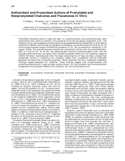 Antioxidant and Prooxidant Actions of Prenylated and
