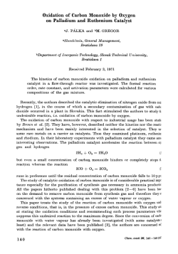 Oxidation of Carbon Monoxide by Oxygen on