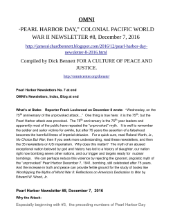 PEARL HARBOR DAY - Omni Center for Peace, Justice and Ecology