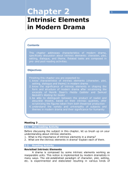 Intrinsic Elements in Modern Drama
