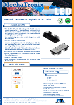 CoolBlock&reg; LX-01-2x6 Rectangle Pin Fin LED Cooler