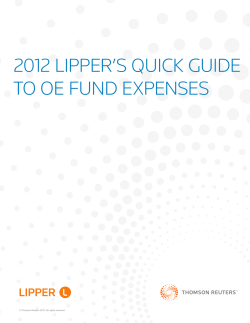 2012 lipper`s quick guide to oe fund expenses