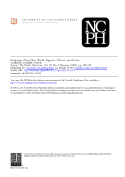 Eugenics and BNW - Penrith-Advanced