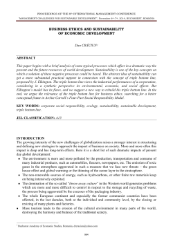 usiness Ethics and Sustainability