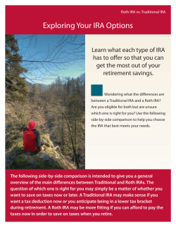 Roth IRA vs. Traditional IRA