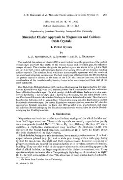 Molecular cluster approach to magnesium and calcium oxide