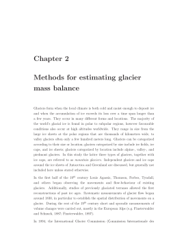 Chapter 2 Methods for estimating glacier mass