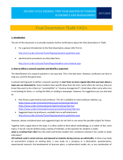 FAQ on final dissertation