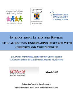 International Literature Review: Ethical Issues