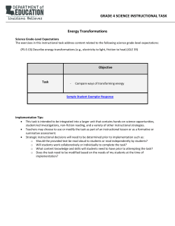 Grade 4 - Energy Transformations PDF