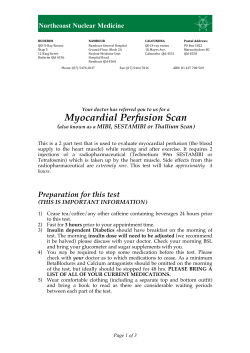 Myocardial Perfusion Scan - Northcoast Nuclear Medicine