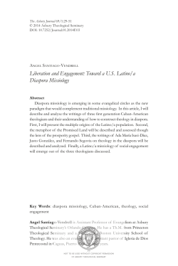 Liberation and Engagement: Toward a U.S. Latino/a Diaspora