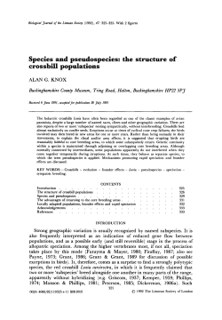 Species and pseudospecies: the structure of