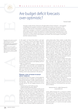 Are budget deficit forecasts over